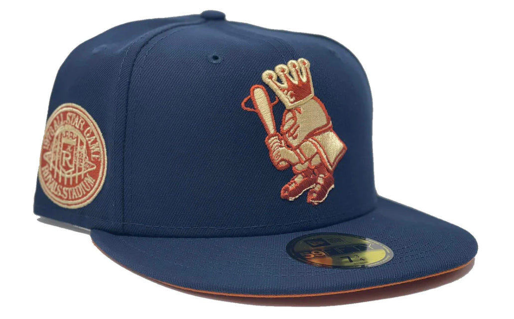 Kansas City Royals 1973 All-Star Game Rust Orange Brim New Era Fitted Hat