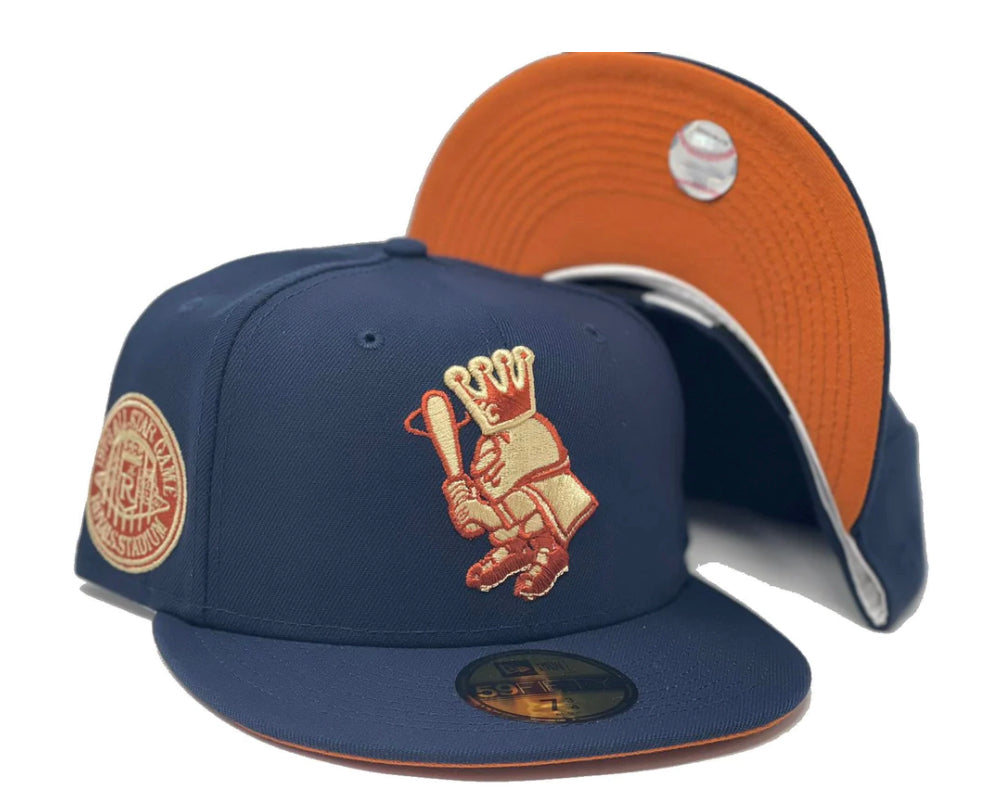 Kansas City Royals 1973 All-Star Game Rust Orange Brim New Era Fitted Hat