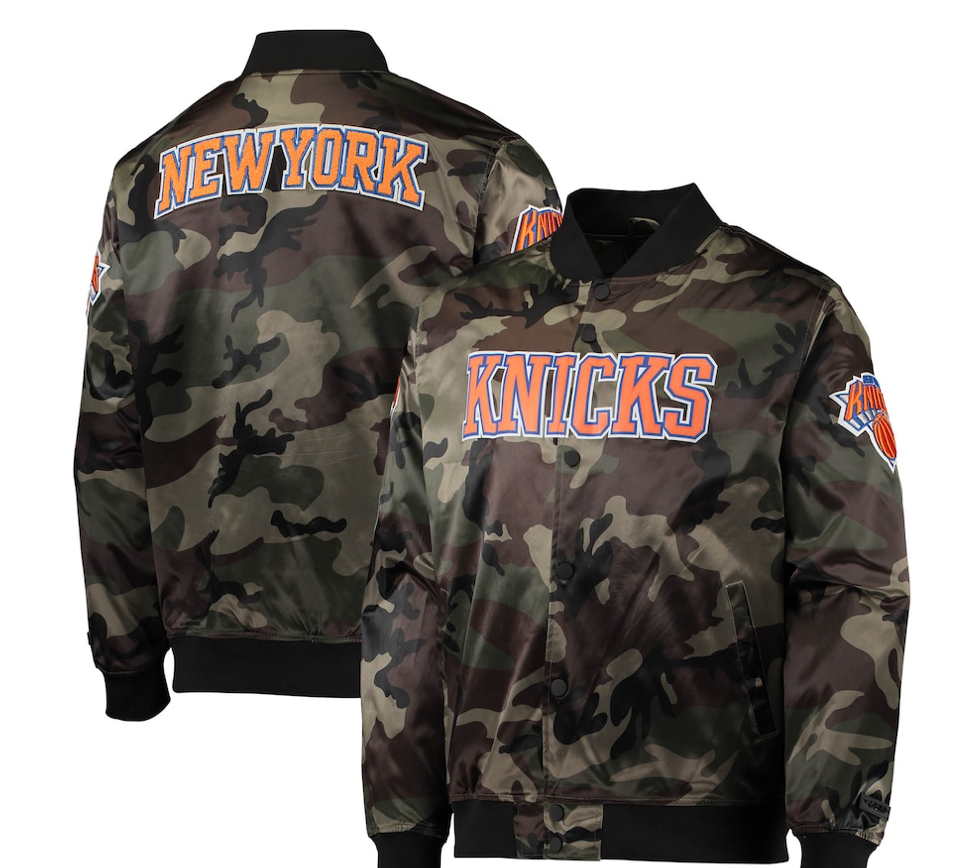 New York Knicks Pro Standard Satin Full-Snap Jacket - Camo