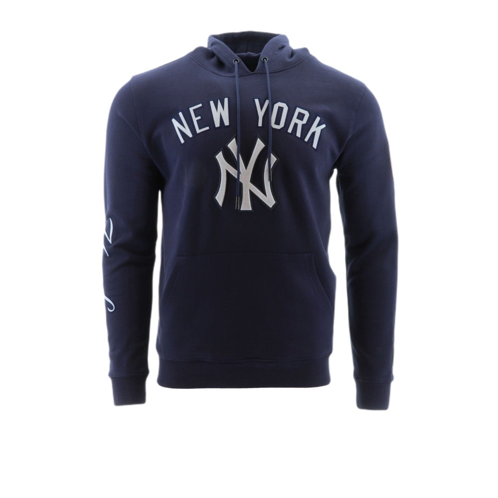 Men's Mitchell & Ness Gray New York Yankees Fusion Fleece Pullover Hoodie Size: Large