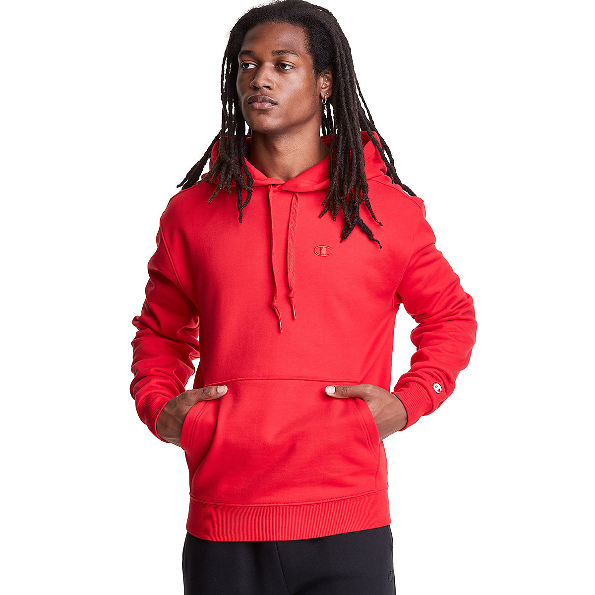 bluse Fantasi paraply The Champion Men's Red Super Fleece Cone Hoodie – Sports World 165