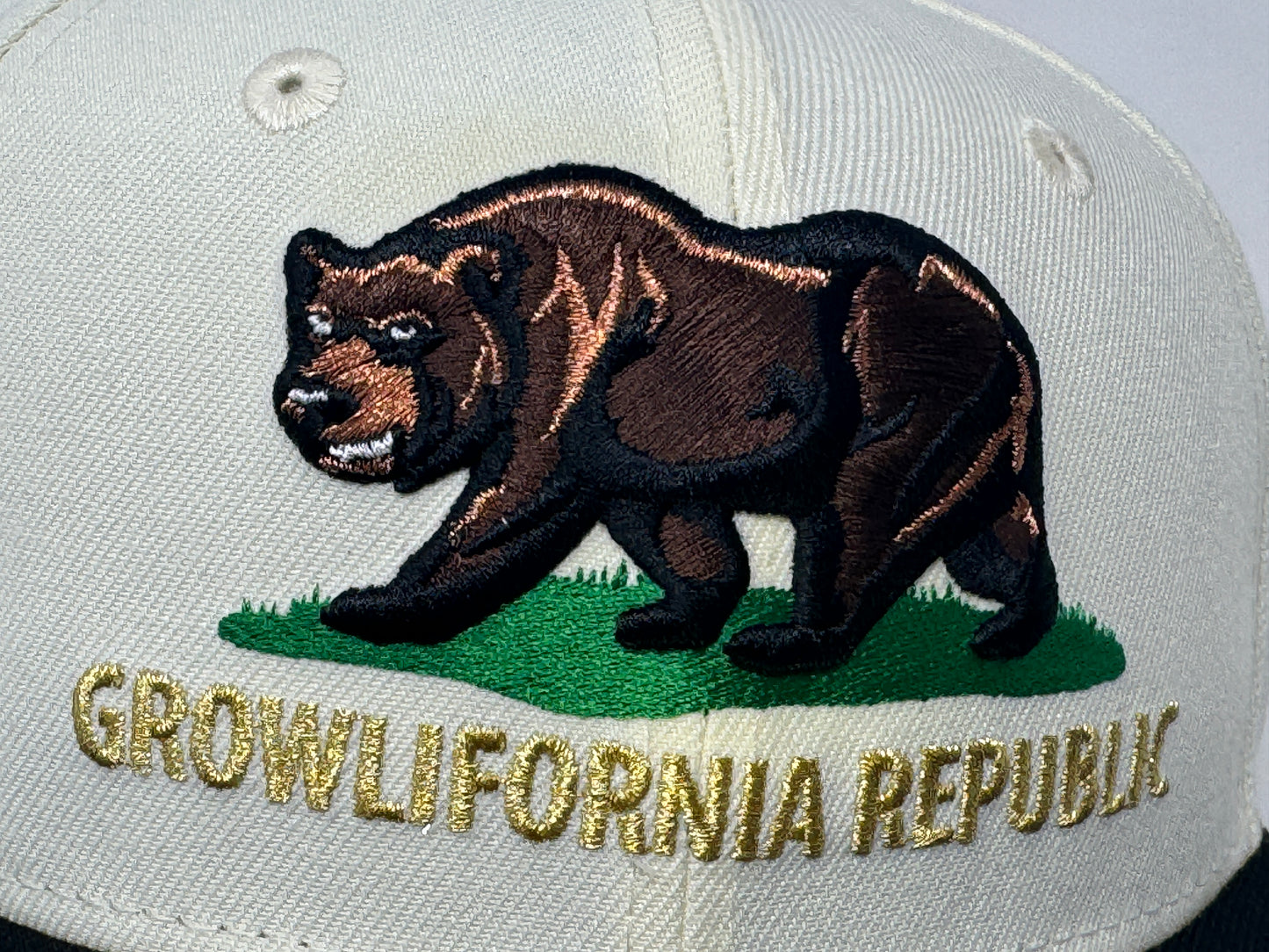 Fresno Grizzlies 20th Anniversary  Growlifornia Republic Gray Brim Minor League New Era Fitted Hats