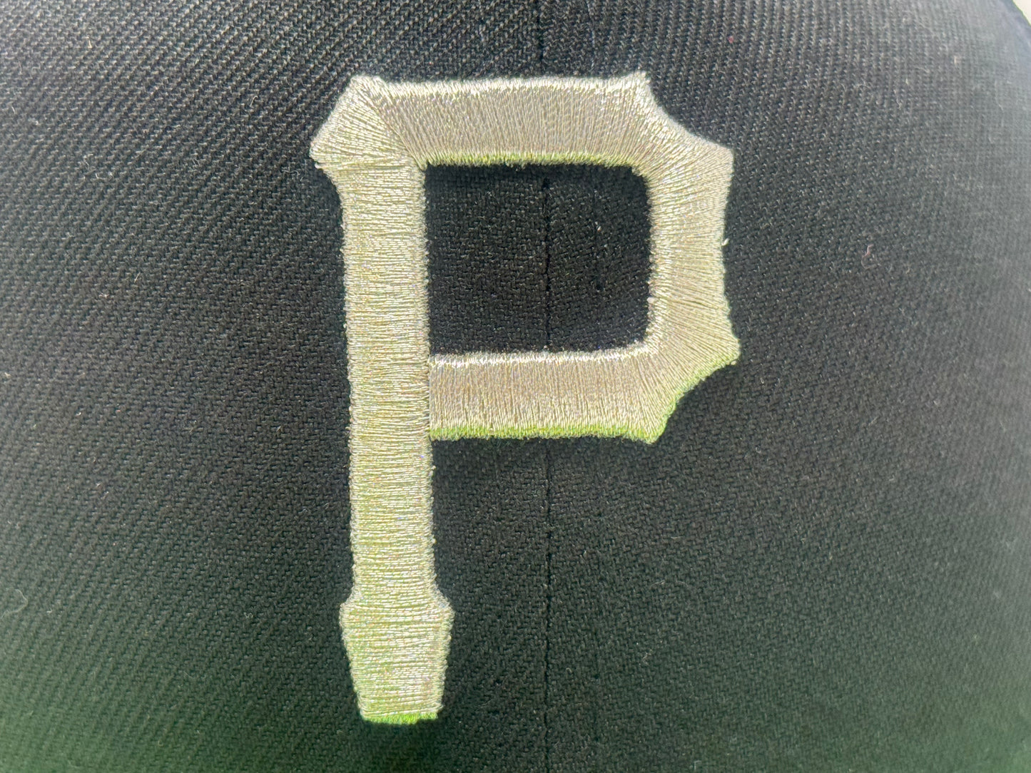 Pittsburgh Pirates 1974 All Star New Era Fitted Hats-Black Lime
