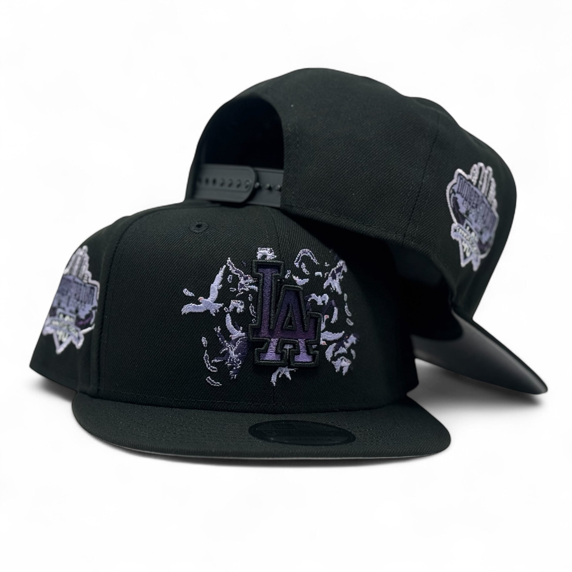 Los Angeles Dodgers "Halloween Pack" Snapback Hats-Black Purple