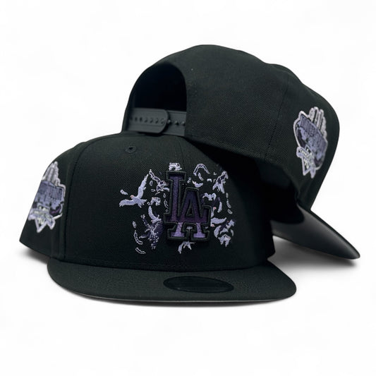 Los Angeles Dodgers "Halloween Pack" Snapback Hats-Black Purple