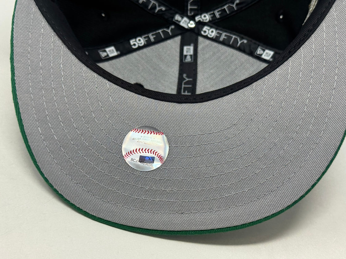 New York Yankees 75th Anniversary New Era Fitted Hat-Black Kelly Green