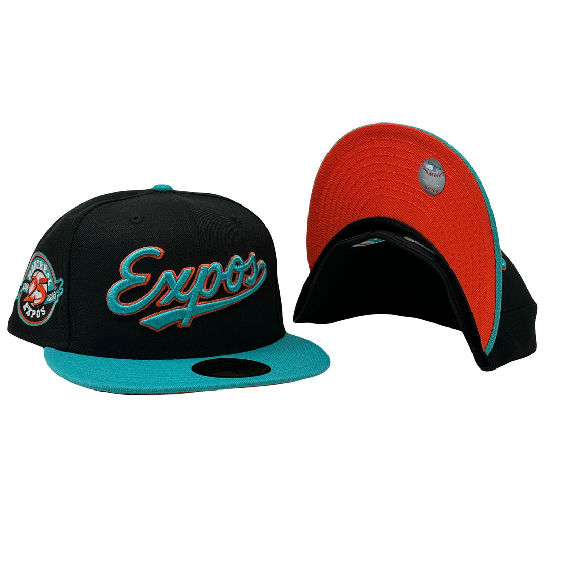 Montreal Expos 25th Anniversary Orange Brim 5950 New Era Fitted Hat