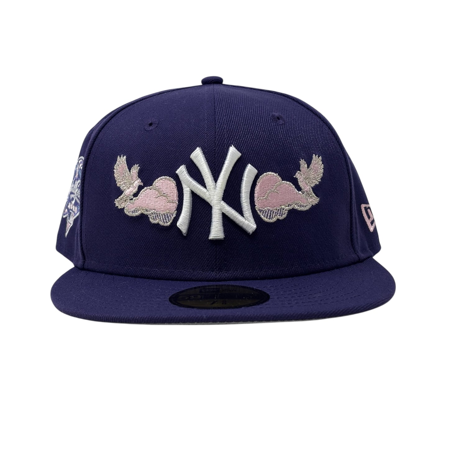 New York Yankees 2000 World Series "Bird in the Cloud" Fitted Hats-Purple