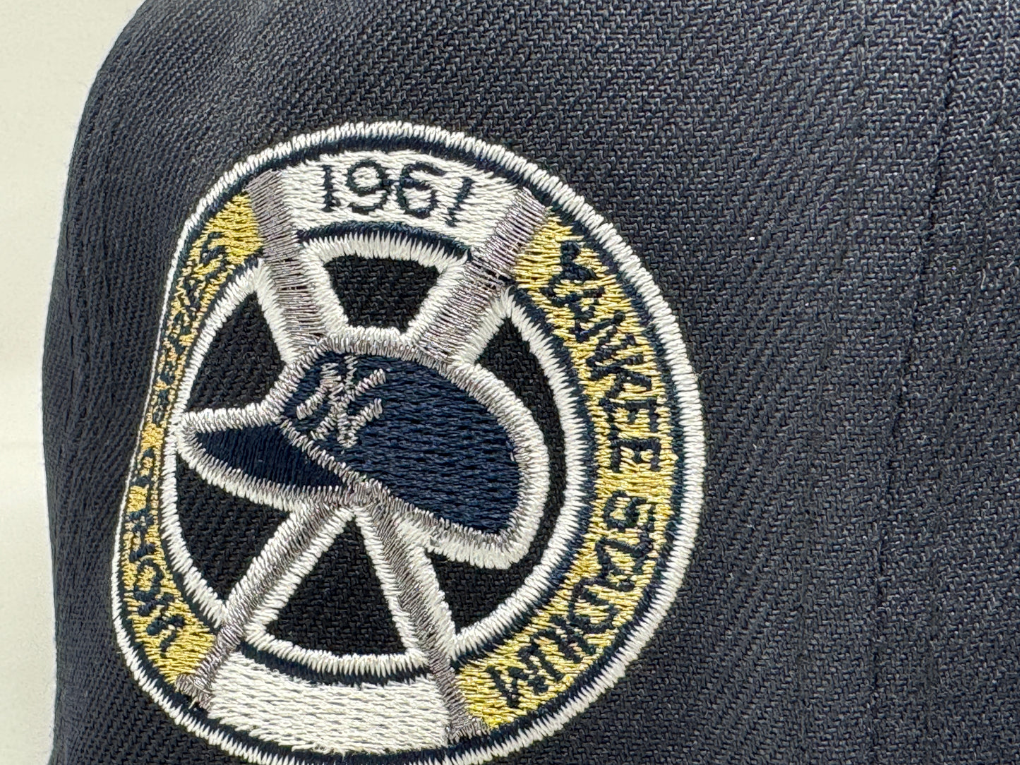 New York Yankees 1961 World Series Navy Blue Metal Plate Logo 59Fifty New Era Fitted Hat