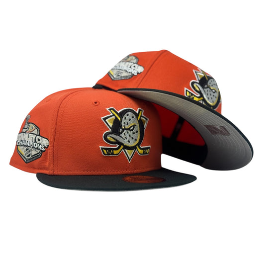 Anaheim Ducks Stanley Cup Champions Fitted Hats-Orange