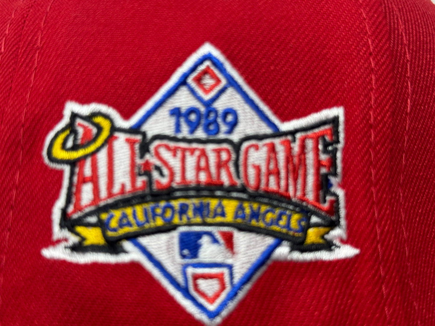 California Angels 1989 All Star Game "JUST DON" Yellow Brim New Era Fitted Hats