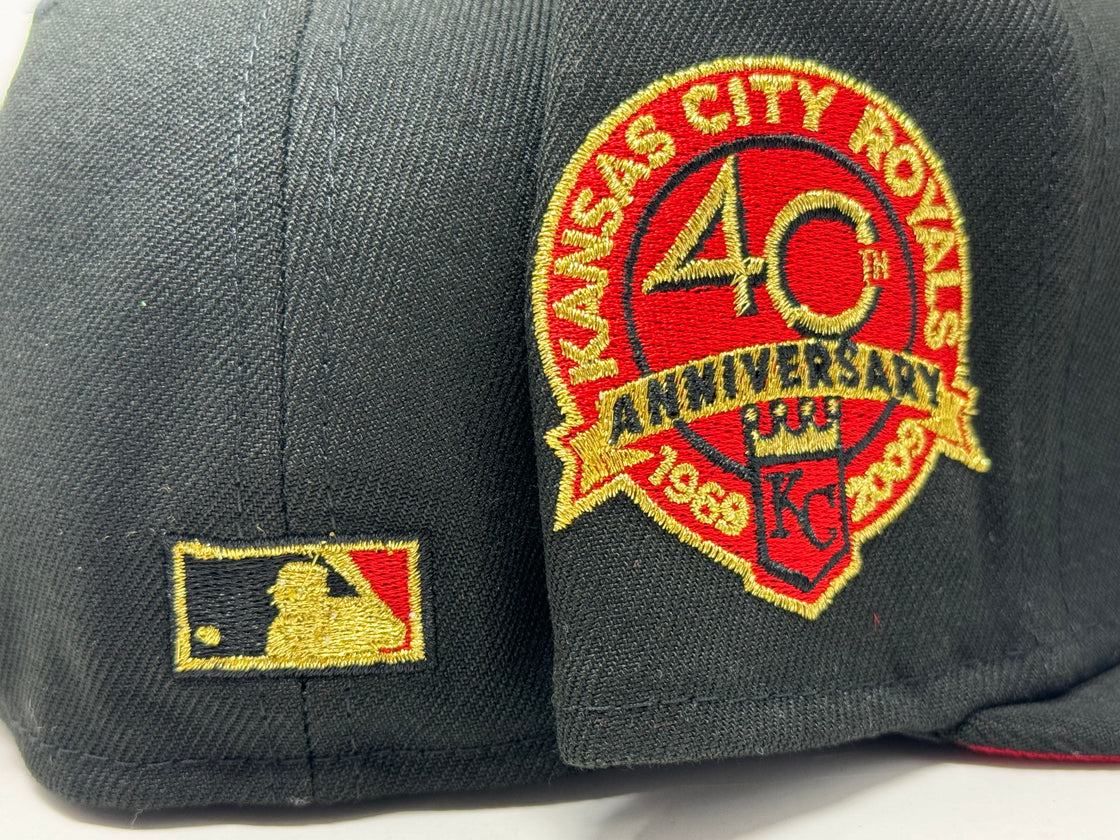 Kansas City Royals 40th Anniversary Red Brim New Era Fitted Hat