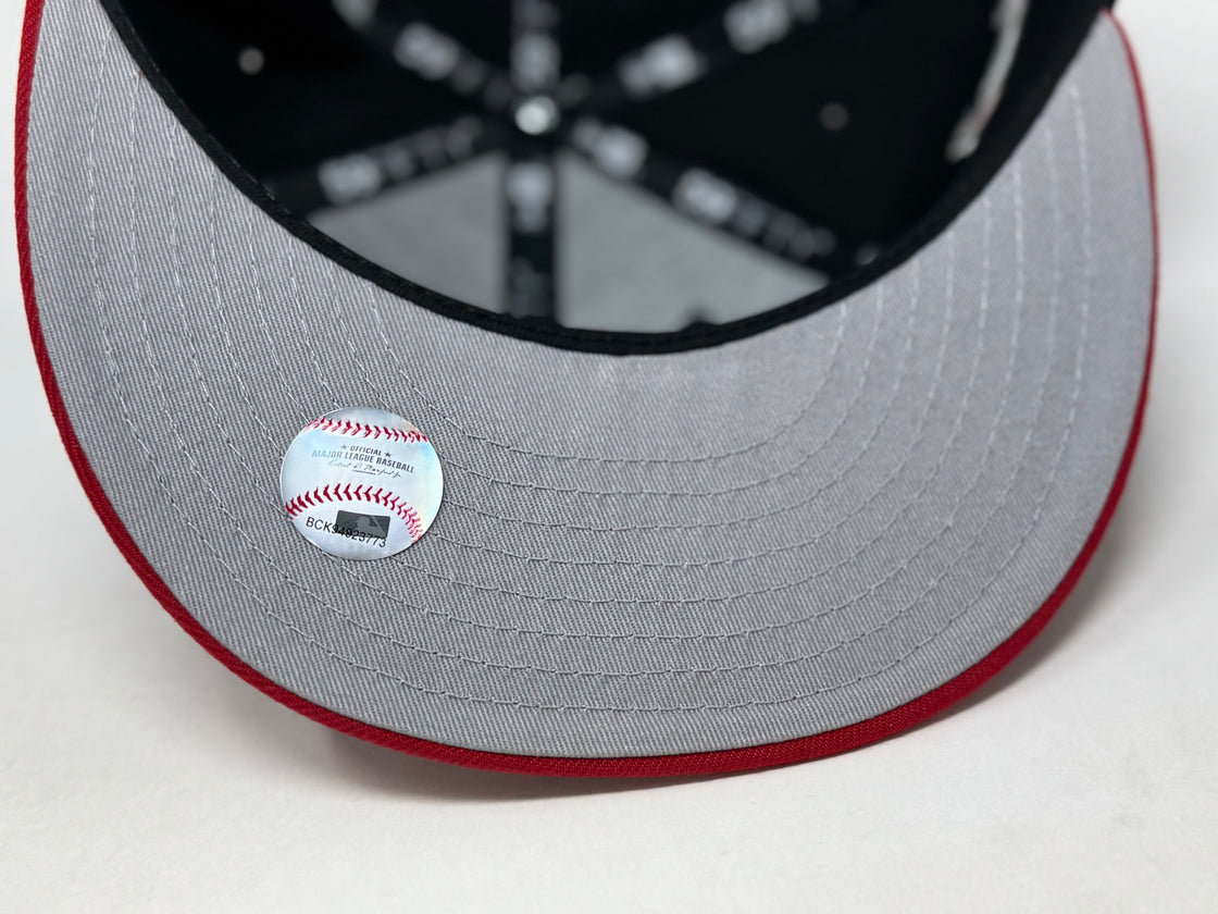 Los Angeles Angels 59Fifty Fitted Hats-Black Red