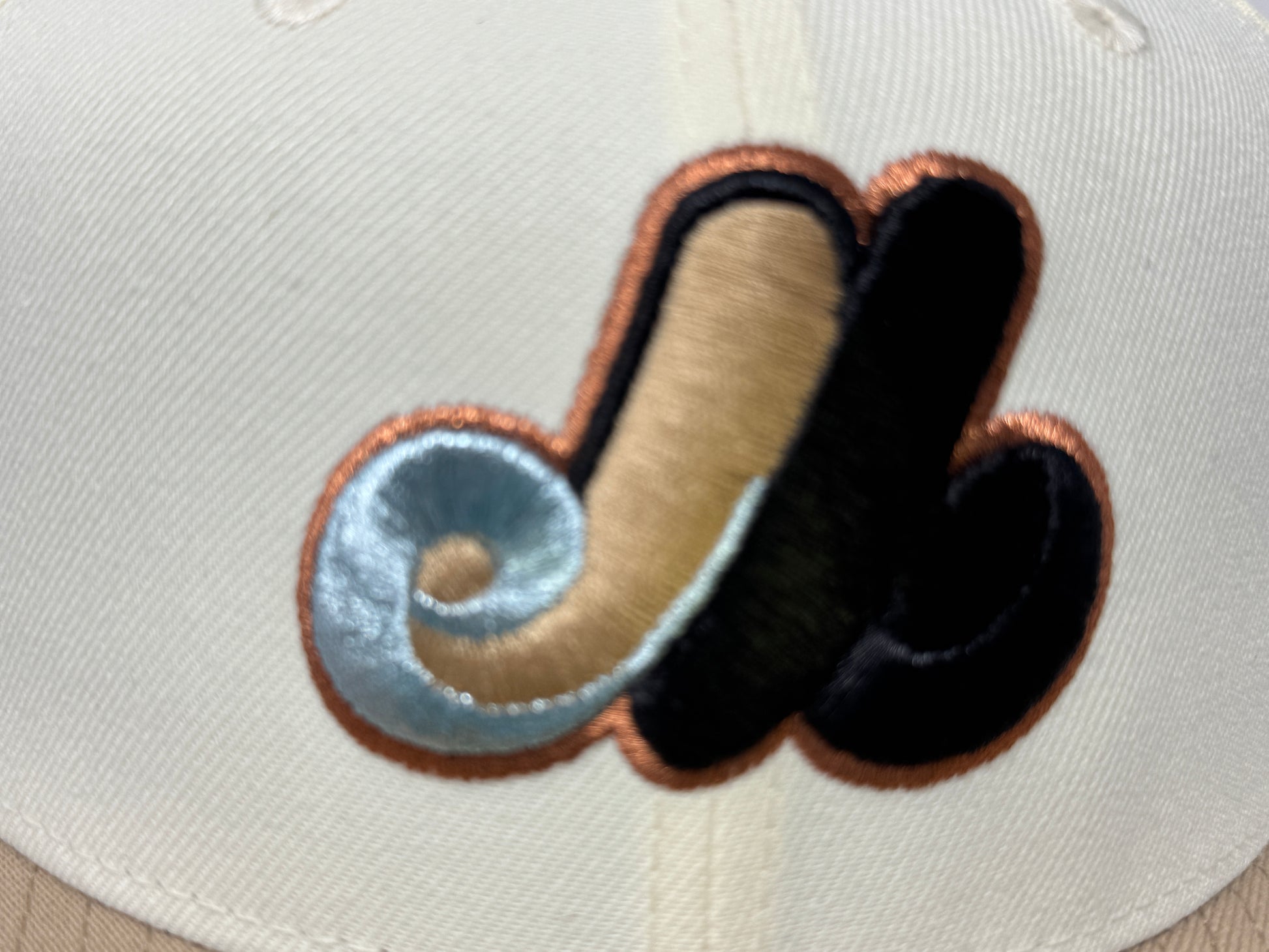 Montreal Expos 35th Anniversary Walnut Icy Brim New Era Fitted Hats