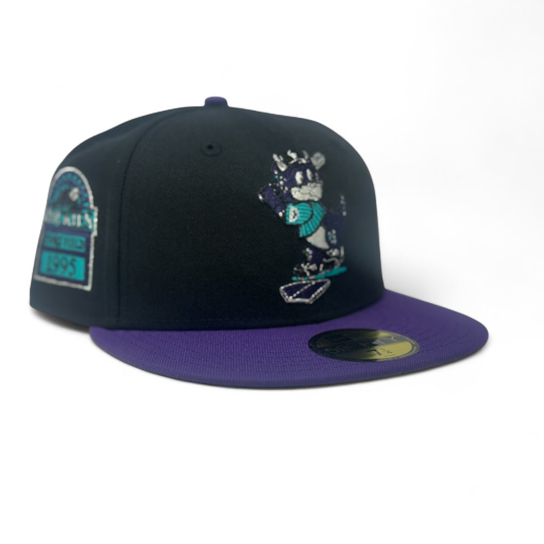 Colorado Rockies Mascot Logo 1995 Coors Field Hat-Black Purple