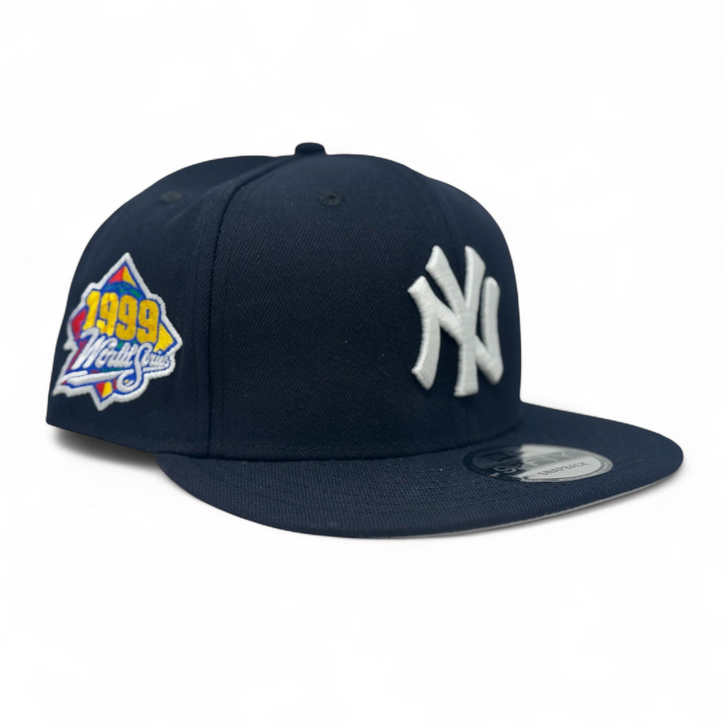 New York Yankees 1999 World Series Snapback Hats-Navy Blue