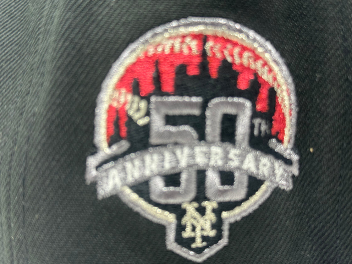 New York Mets 50th Anniversary Fitted Hat-Black