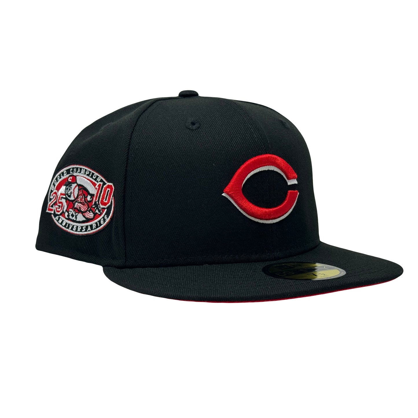 Cincinnati Reds 2000 World Championship Black 59Fifty New Era Fitted Hat