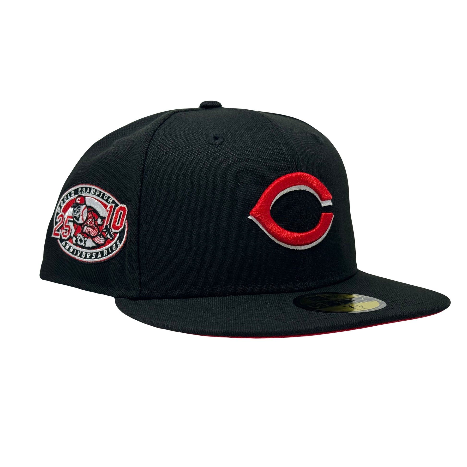 Cincinnati Reds 2000 World Championship Black 59Fifty New Era Fitted Hat