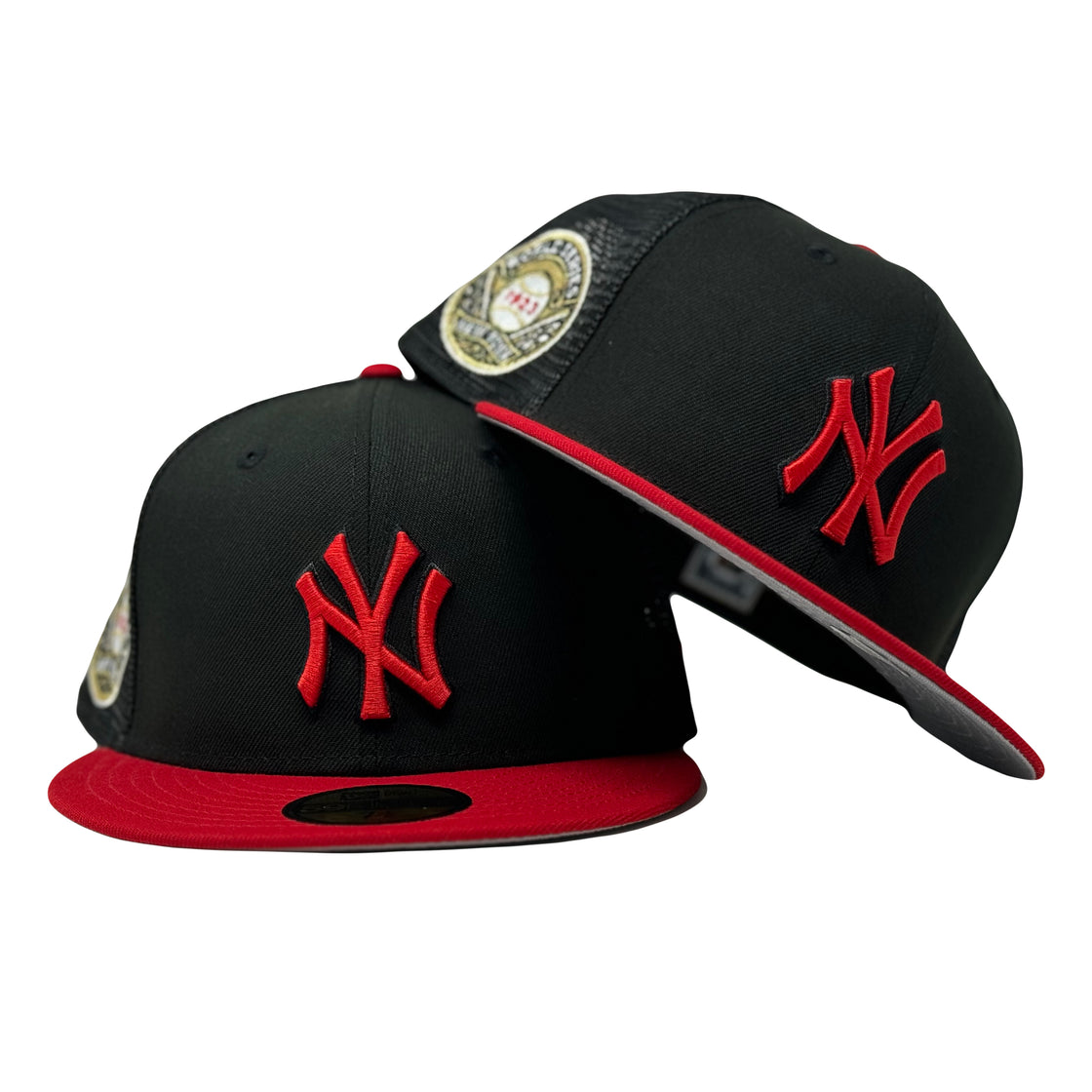 New York Yankees 1923 World Series Black Red 5950 Trucker Fitted Hat