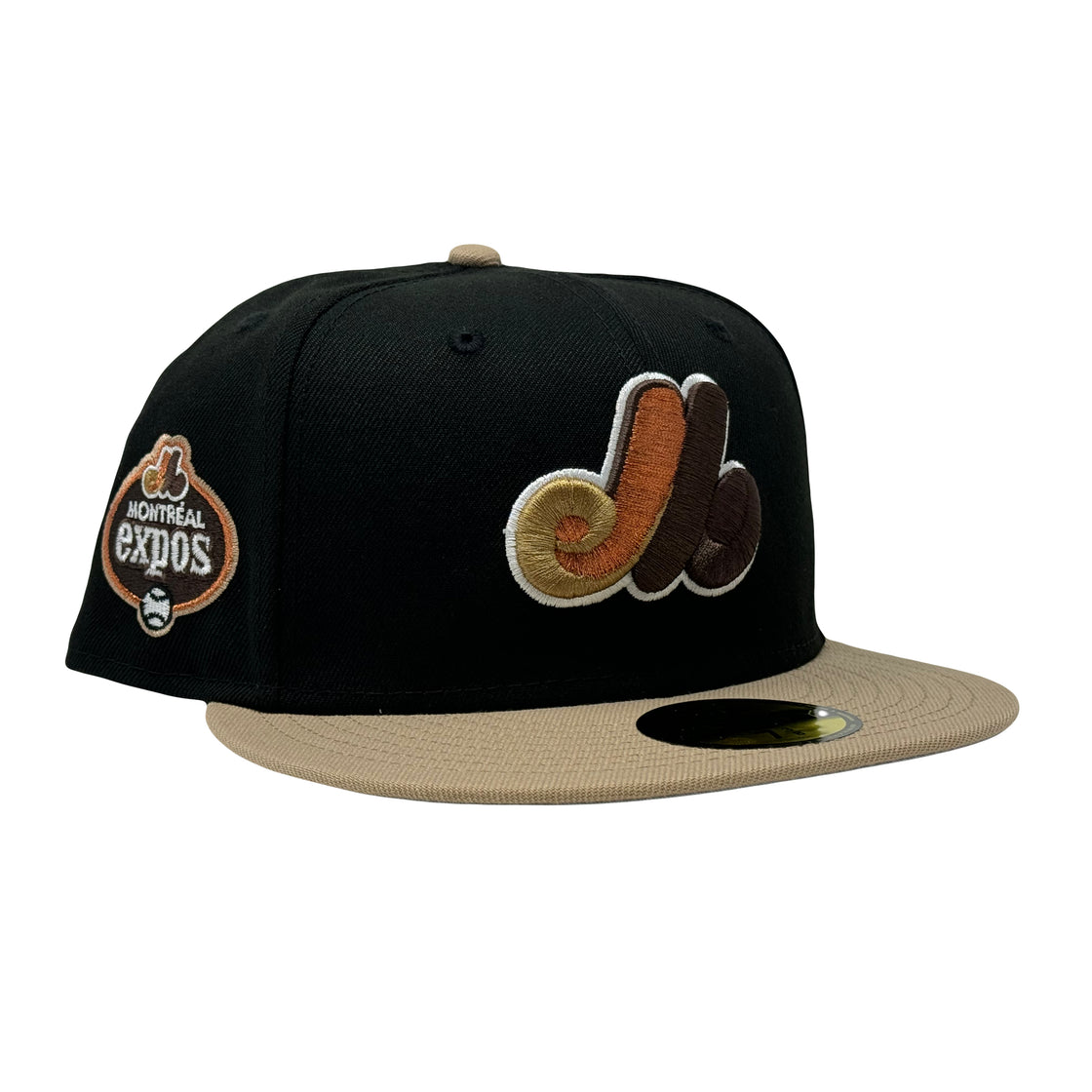 Montreal Expos Black Camel 59Fifty New Era Fitted Hat