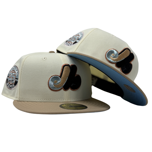 Montreal Expos 35th Anniversary Walnut Icy Brim New Era Fitted Hats