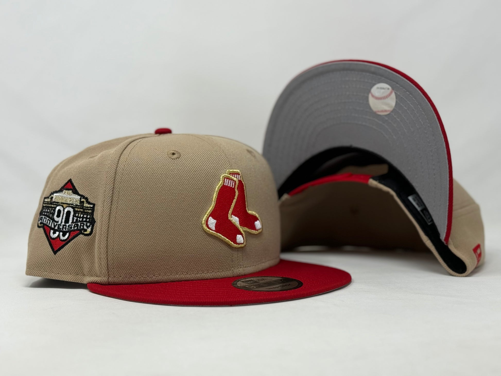 Boston Red Sox 90th Anniversary Camel 9Fifty New Era Snapback Hat