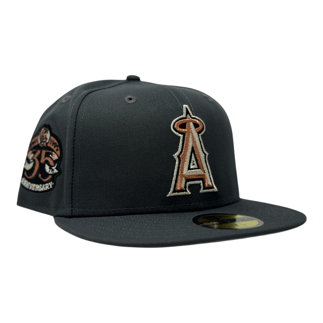 Los Angeles Angels 35th Anniversary Fitted Hat- Dark Gray