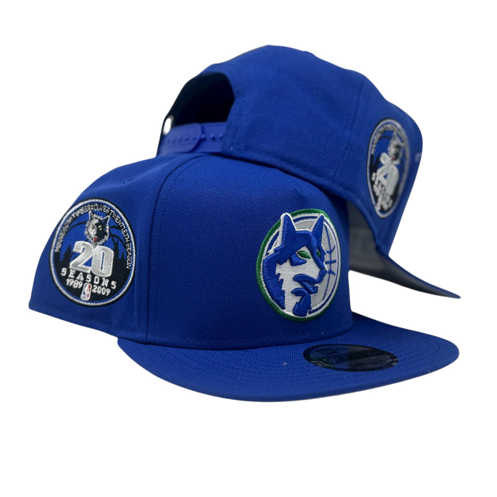 Minnesota Timberwolves 20th Anniversary Hardwood Classics Snapback Hat-Royal