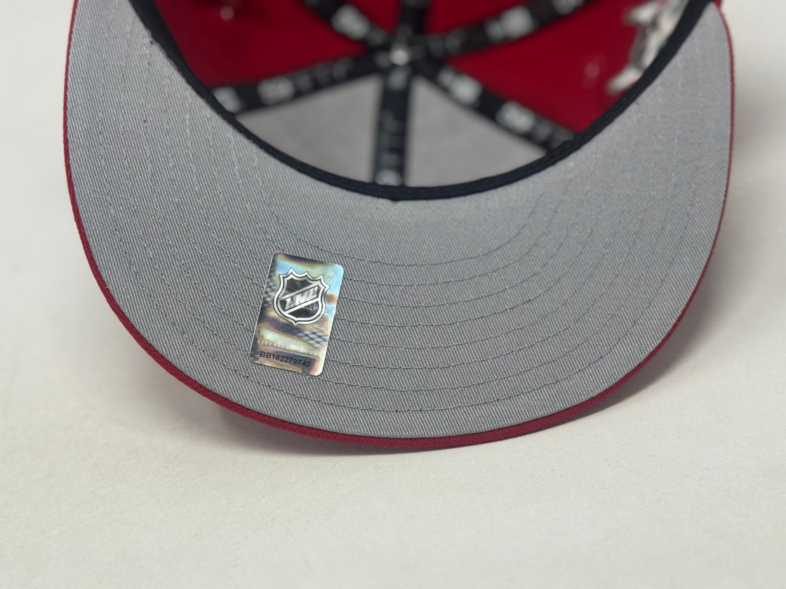 New Jersey Devils Mascot New Era Fitted Hats-Red