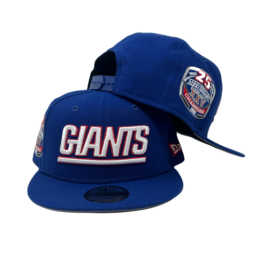 New York Giants 25th Anniversary Royal Blue New Era Snapback Hat