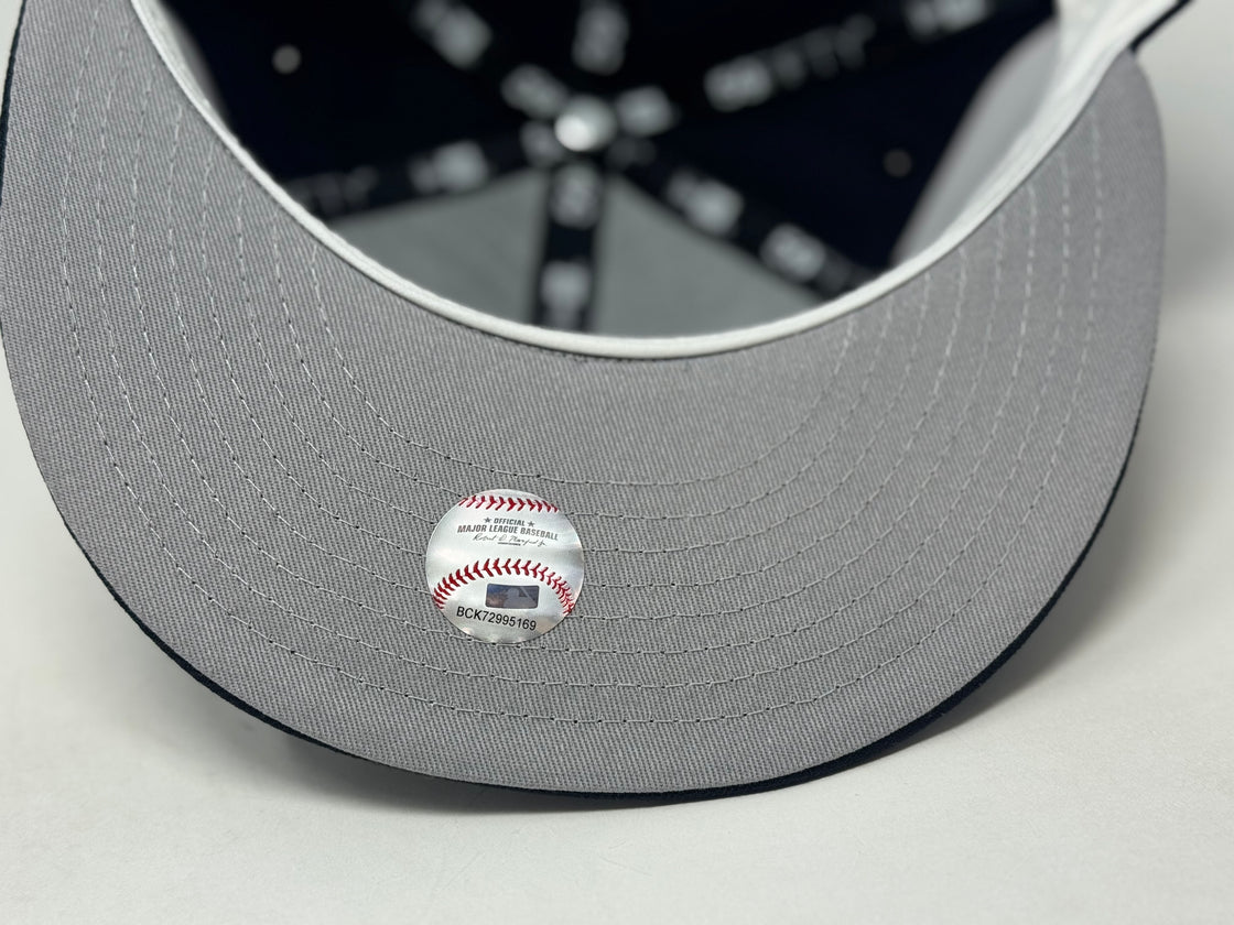 Los Angeles Angels 50th Anniversary Fitted Hats-Navy Blue