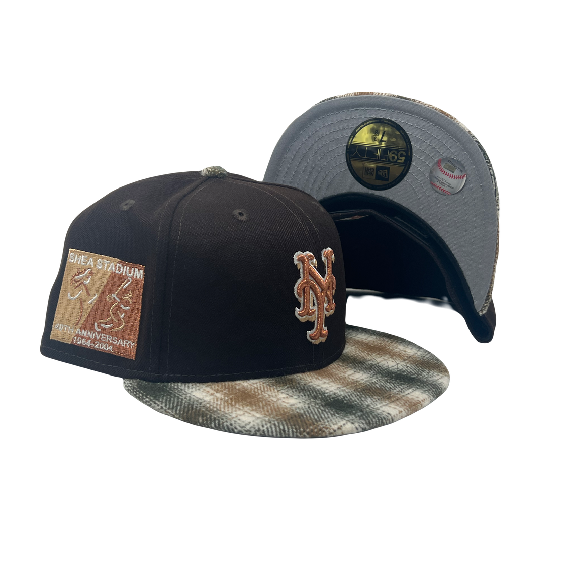 New York Mets Shea Stadium Flannel Plaid Visor 5950 New Era Fitted Hat