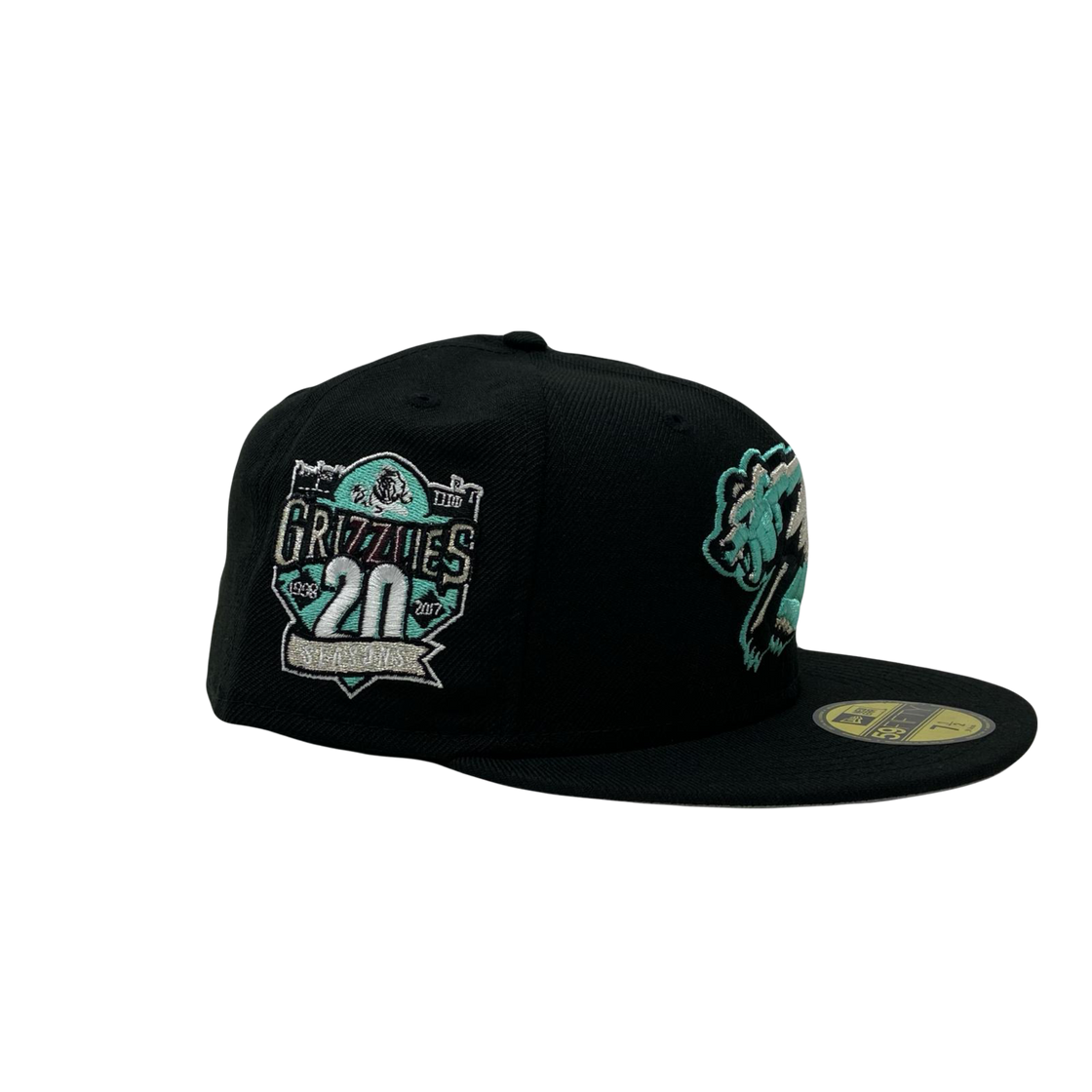 Fresno Grizzlies 20th Anniversary Gray Brim Minor League New Era Fitted Hat