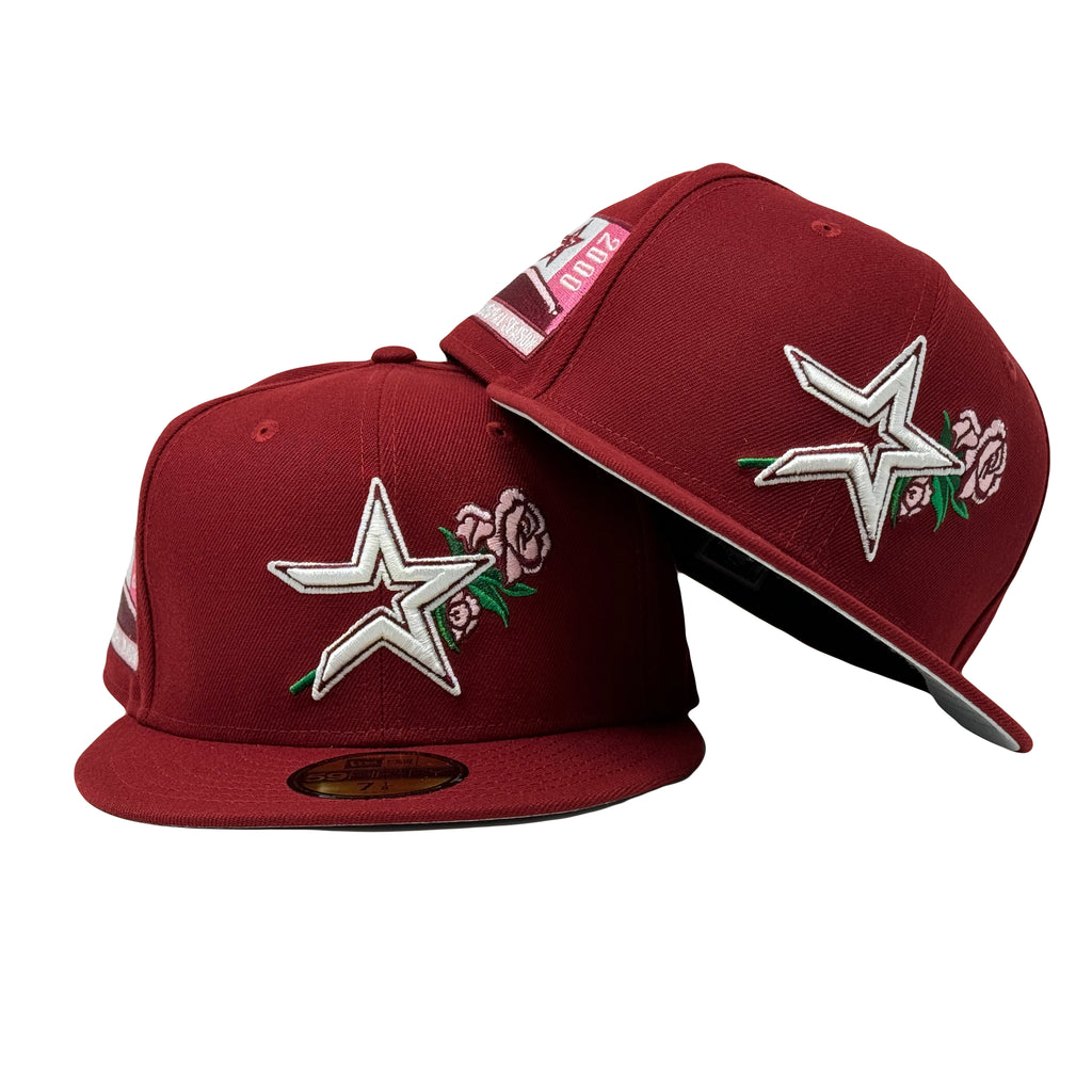 Houston Astros 2000 Inaugural Season Valentine's Day Pack Burgundy New Era Fitted Hat