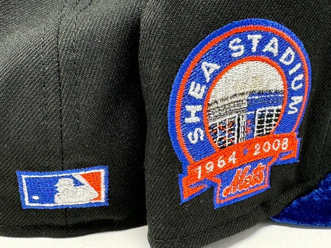 New York Mets 1964-2008 Shea Stadium Ransom Note Royal Velvet Visor New Era Fitted Hat
