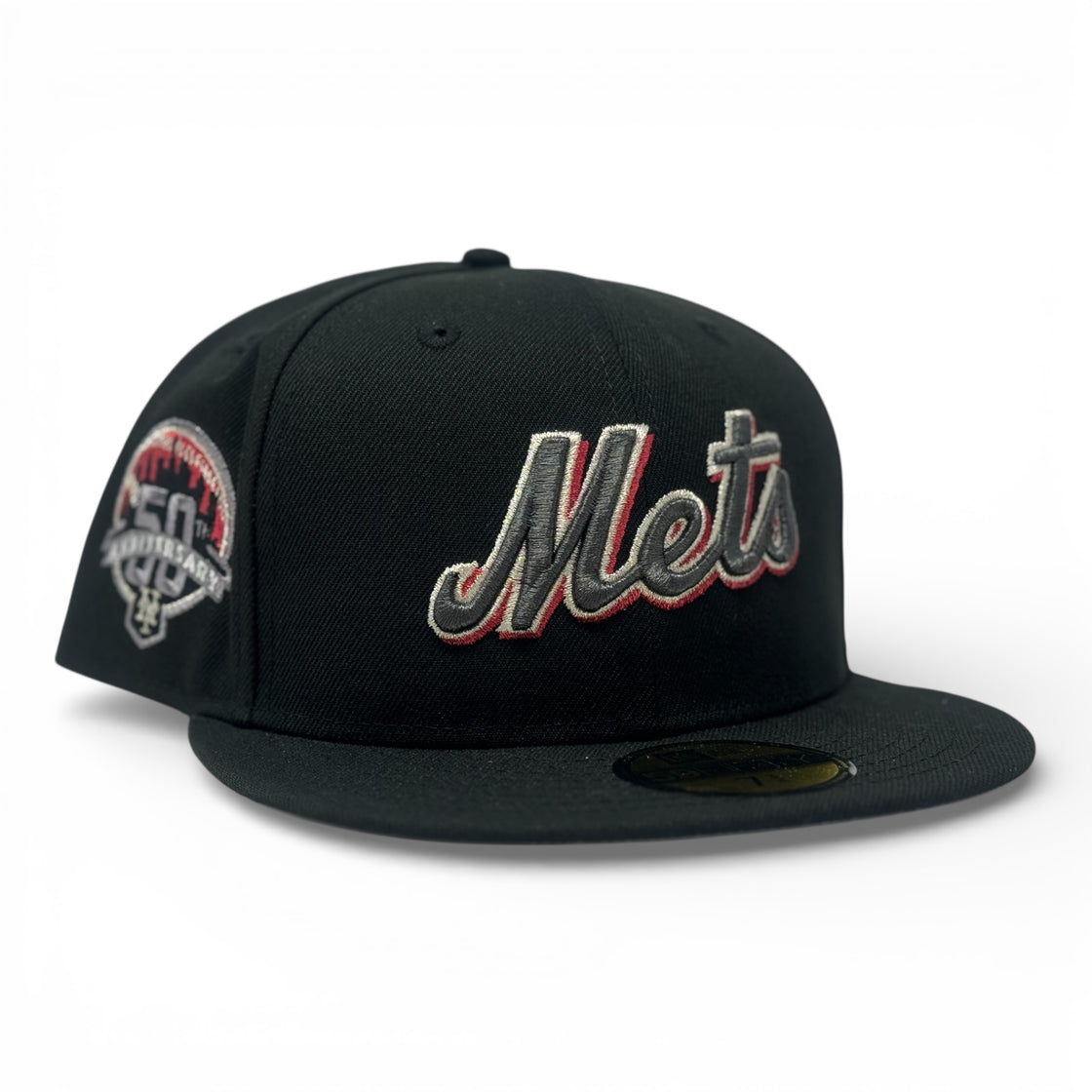 New York Mets 50th Anniversary Fitted Hat-Black