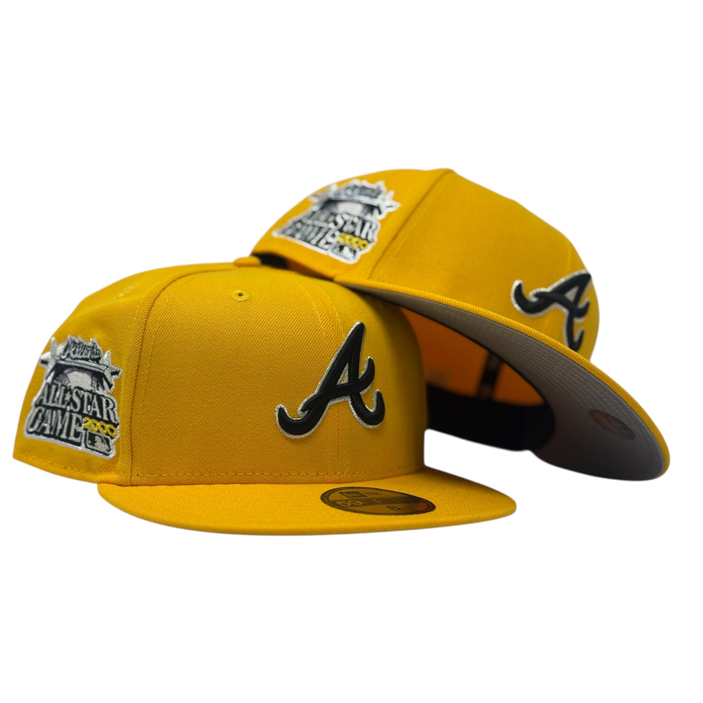 Atlanta Braves 2000 All Star Game New Era Fitted Hats-Taxi Yellow