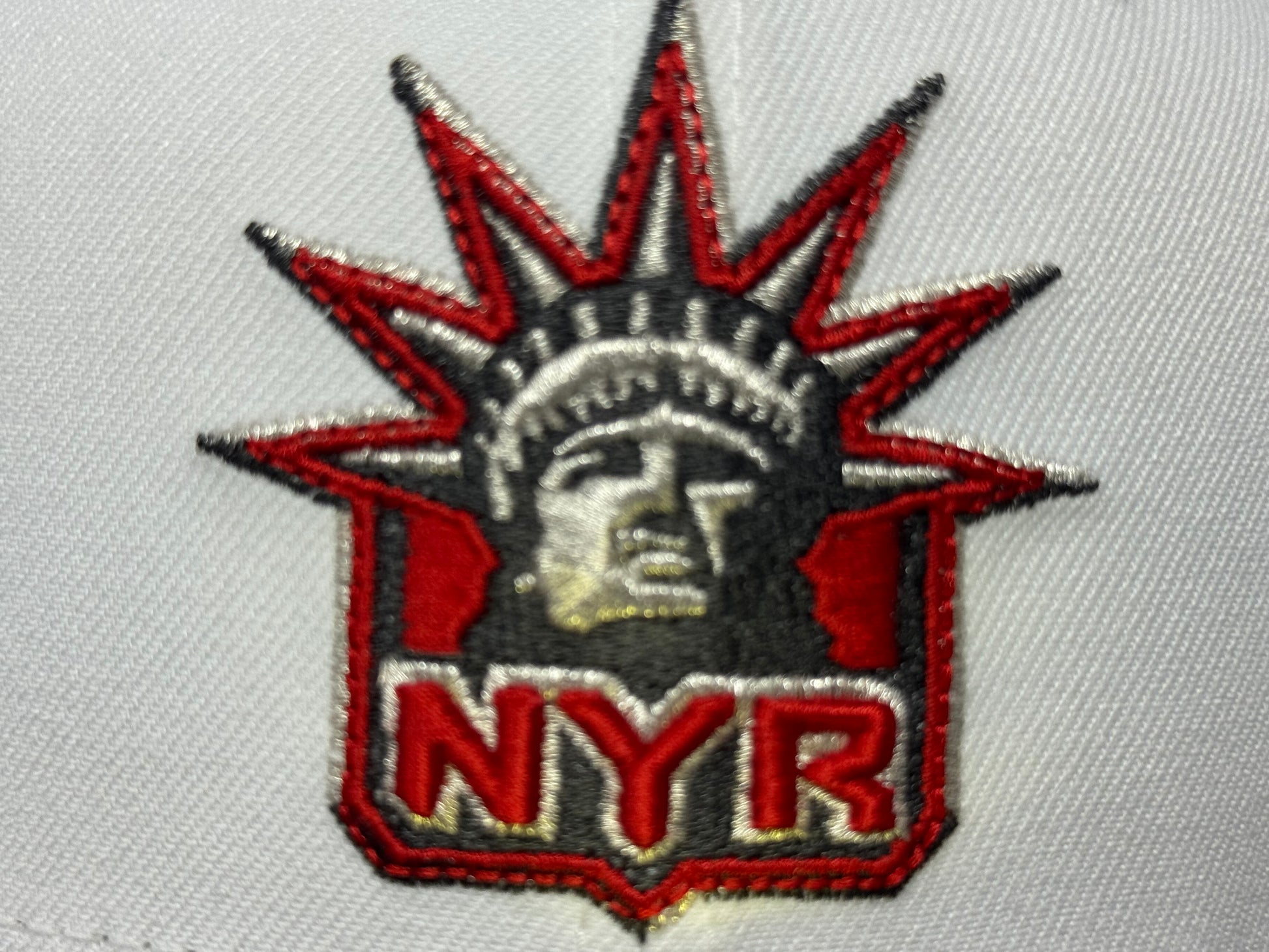 New York Rangers 85th Anniversary Fitted Hats-White Black