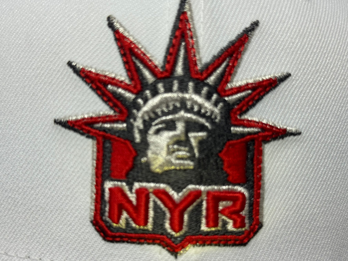 New York Rangers 85th Anniversary Fitted Hats-White Black