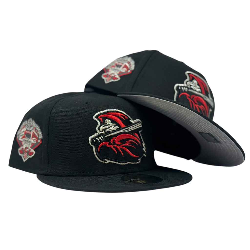 Rochester red wings 20th Anniversary Baseball fitted hat-Black