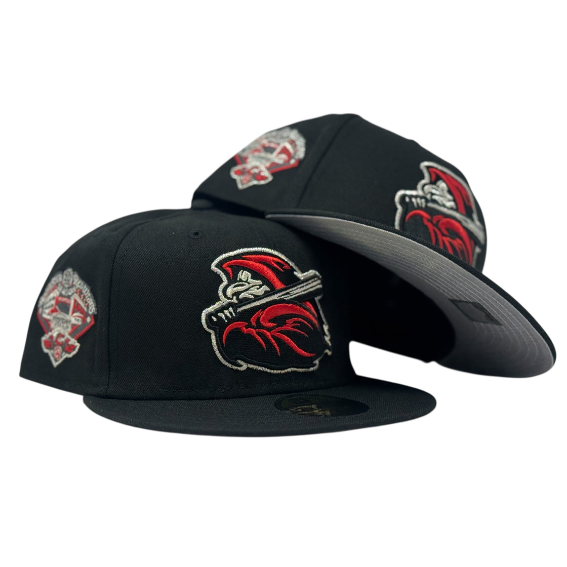 Rochester red wings 20th Anniversary Baseball fitted hat-Black