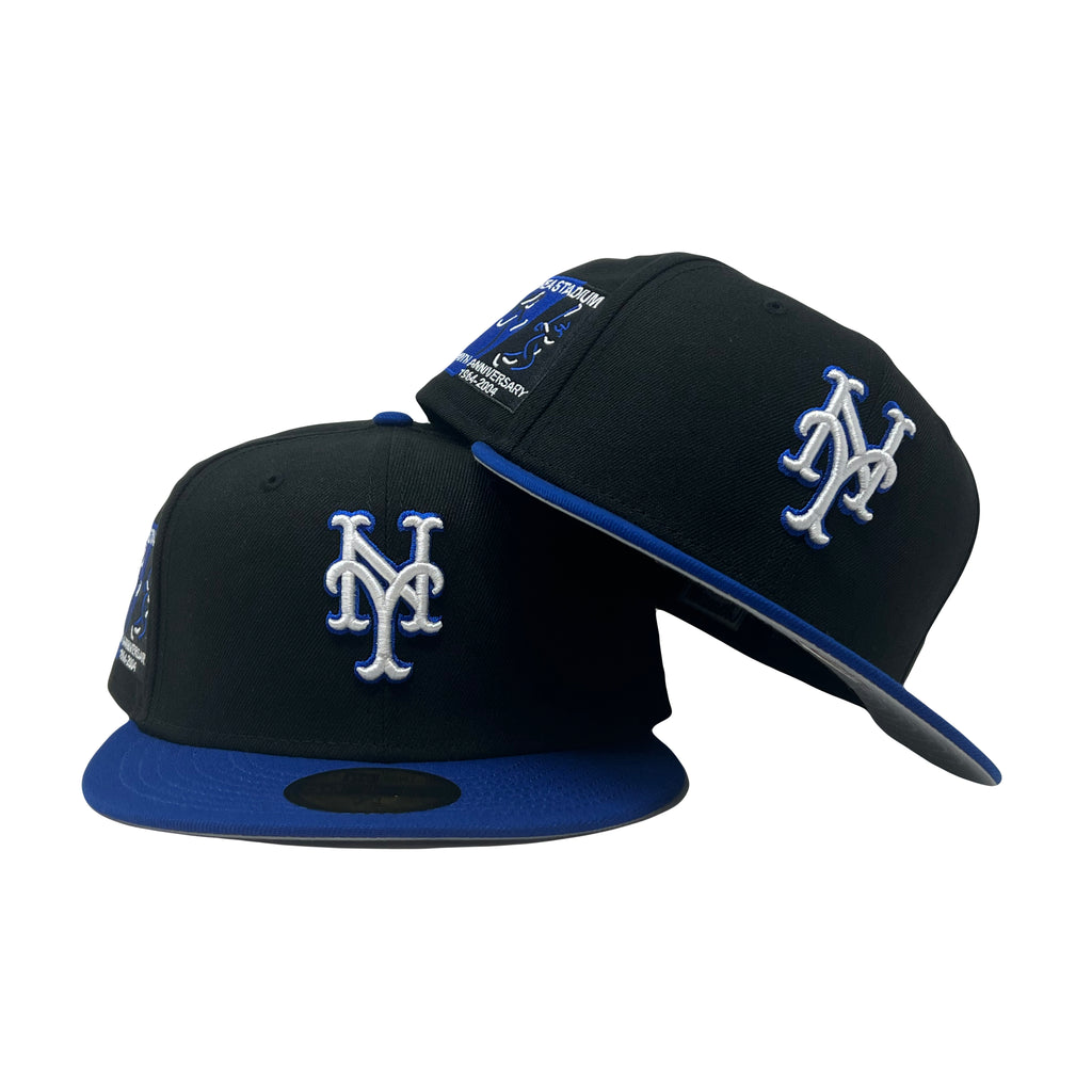 New York Mets Shea Stadium 40th Anniversary Black Royal New Era Fitted Hat