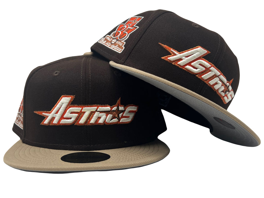 Dark Brown Camel Houston Astros 35th Anniversary Fitted Hat