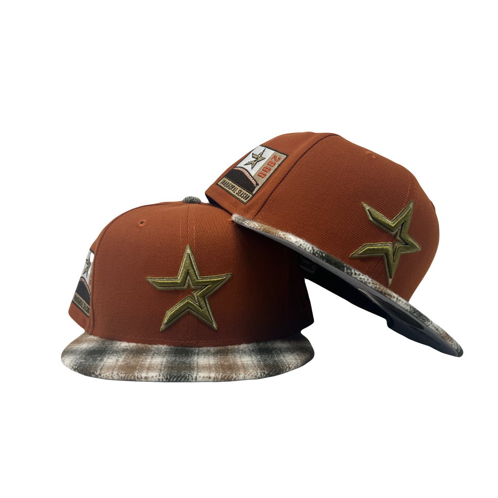 Houston Astros 2010 Inaugural Season Flannel Plaid Visor New Era Fitted Hat