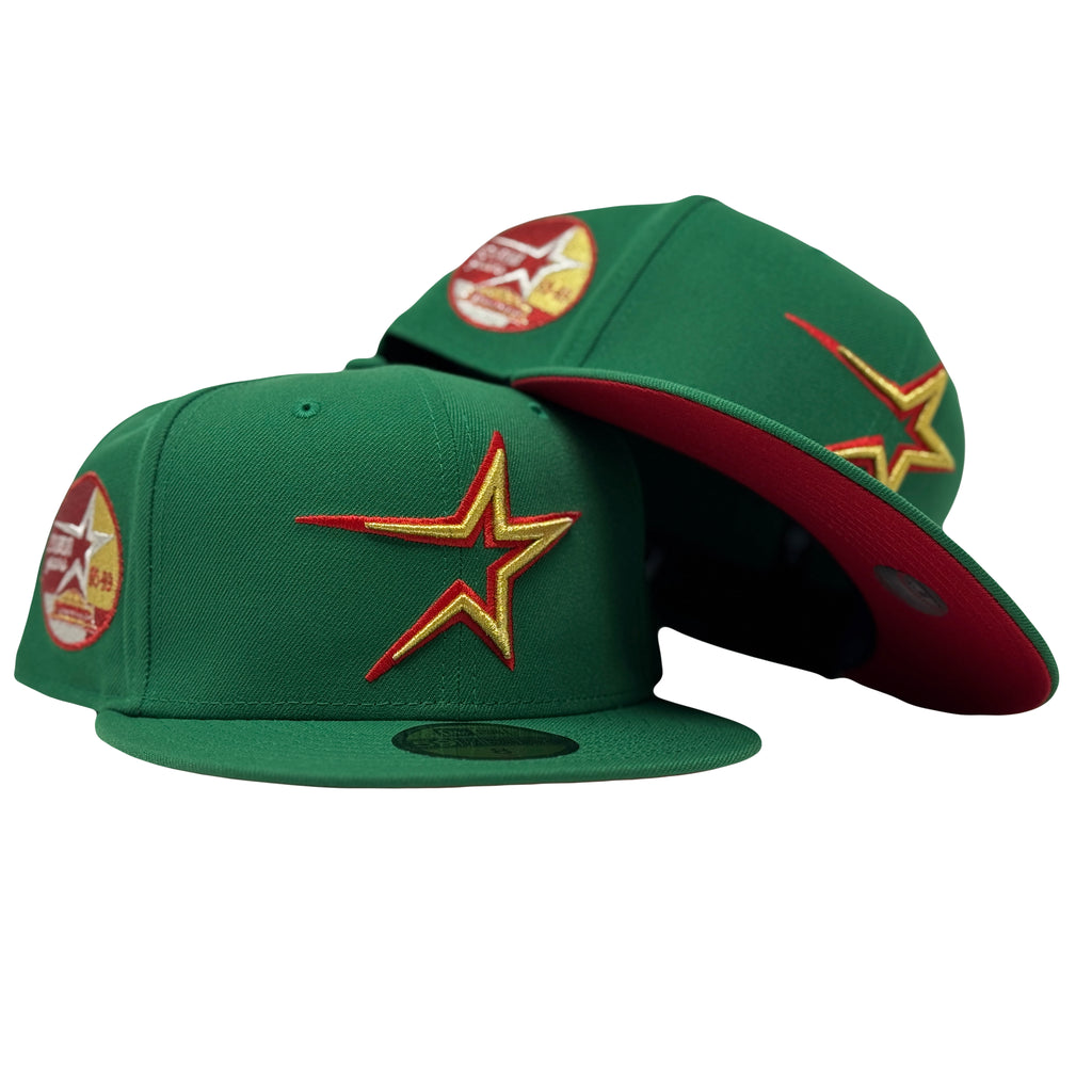 Houston Astros 35th Anniversary Xmas Pack Green Fitted Hat