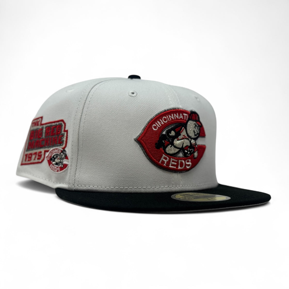 Cincinnati Reds 1975 World Series Fitted Hats-White Black