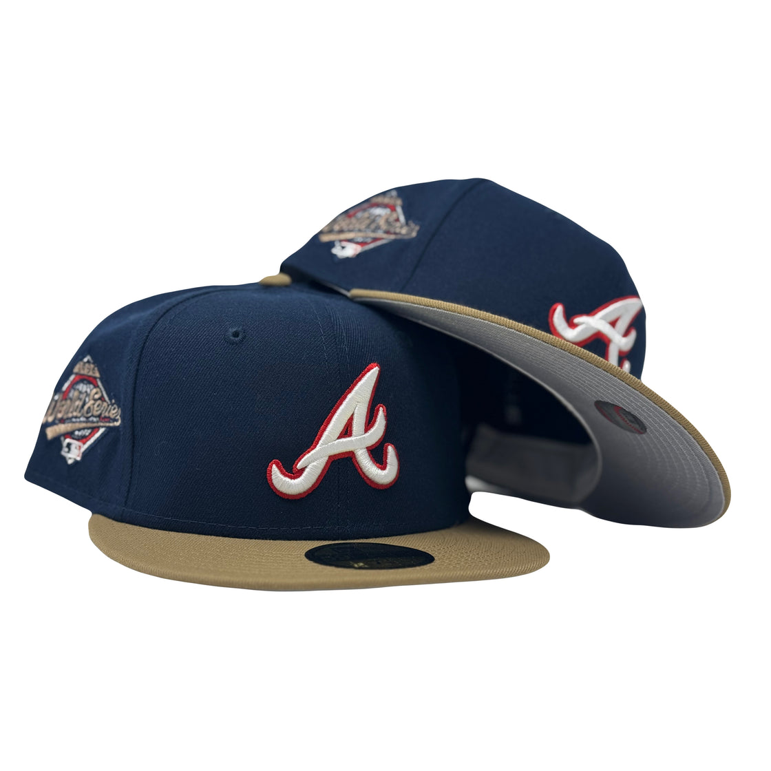 Atlanta Braves 1996 World Series Gray Brim Fitted Hats