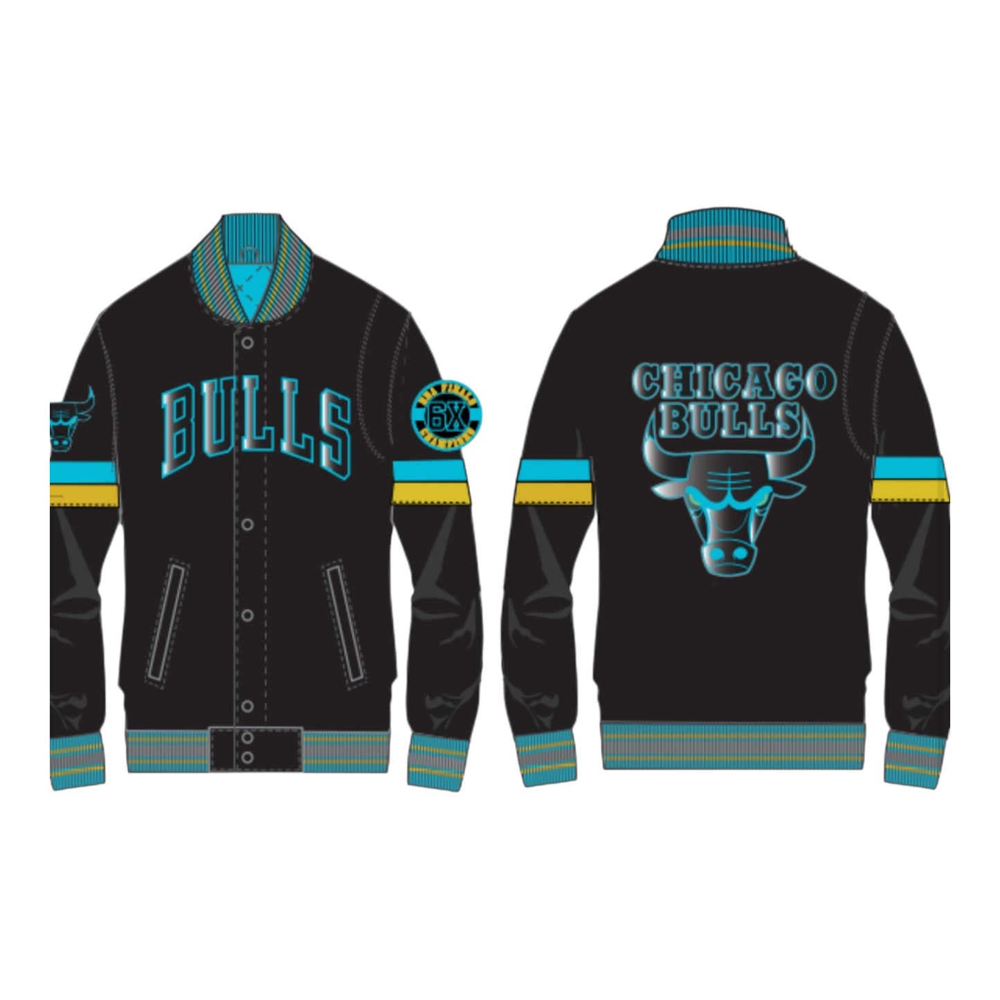 Chicago Bulls Starter Authentic Jacket to Match Jordan 11 Gamma
