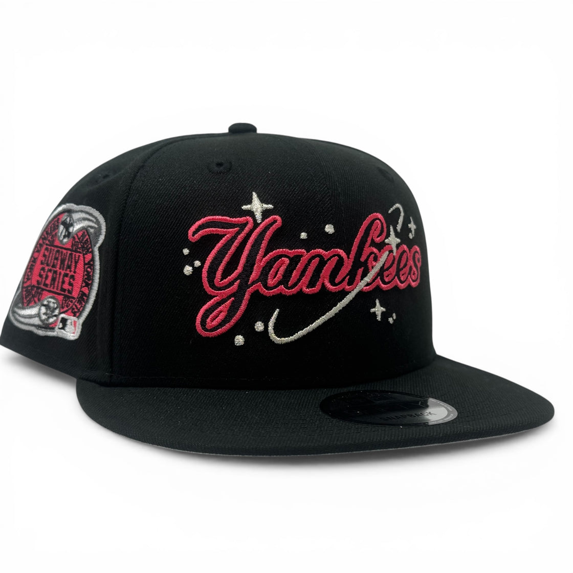 New York Yankees Subway Series Script Logo Snapback Hats-Infrared